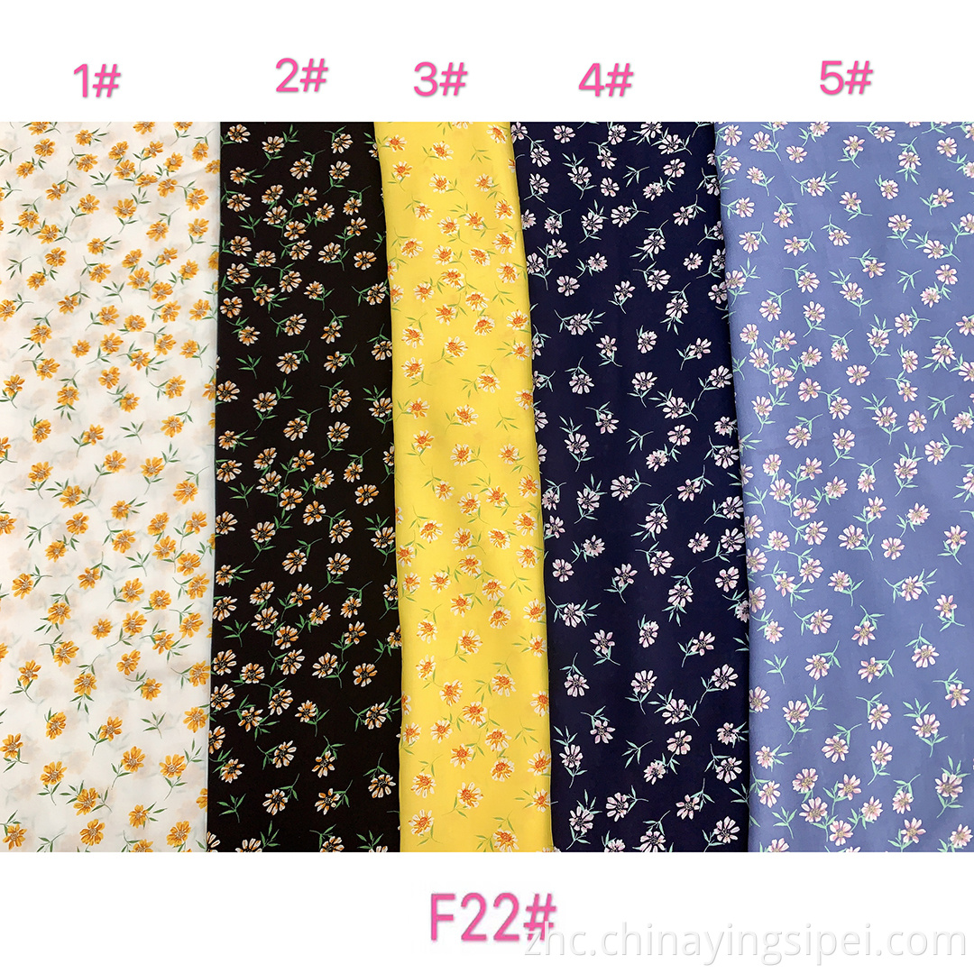 专业定制斜纹印刷花卉面料100％人造丝